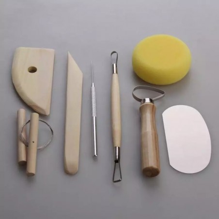 Set de 8 herramientas para modelar arcilla