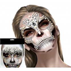 Face Gems - diamantes para la cara - Halloween calavera azucar- modelo H5