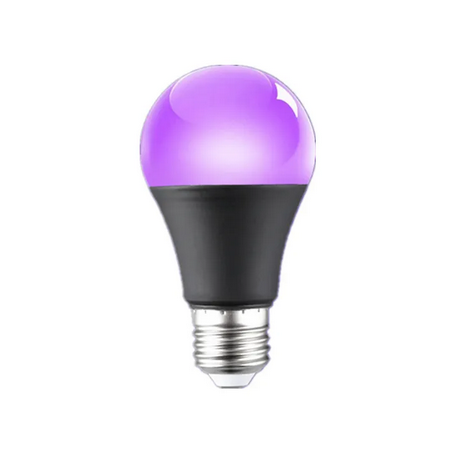 bombilla E27 6W luz negra para pinturas fluor, LED luz ultravioleta